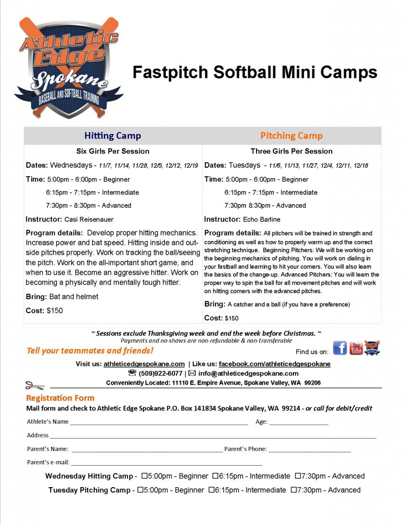  Fastpitch Softball Mini Camps